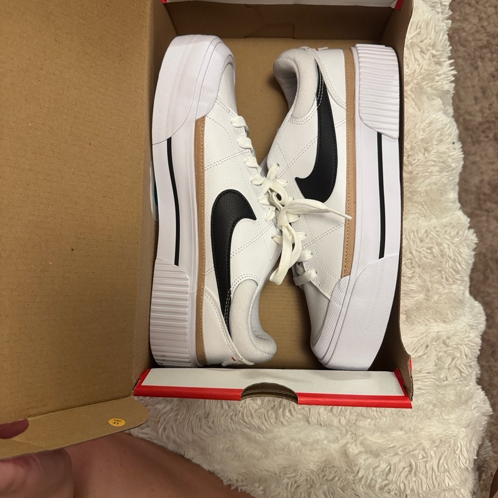 Nike WMNS Court Legacy Lift - White, Black, Orange
